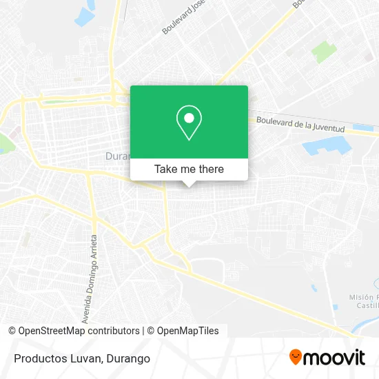 Productos Luvan map