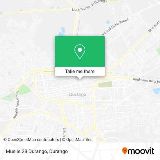 Muelle 28 Durango map