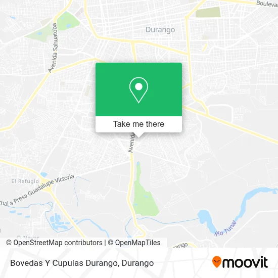 Bovedas Y Cupulas Durango map
