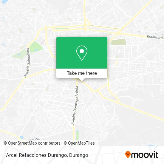 Arcel Refacciones Durango map