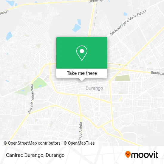 Canirac Durango map