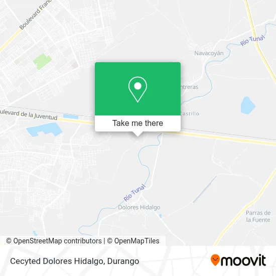 Cecyted Dolores Hidalgo map