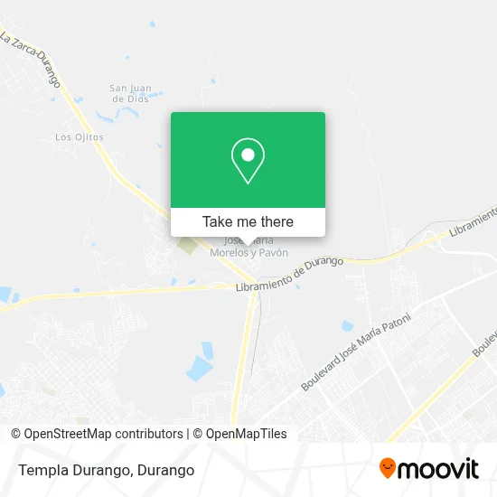 Templa  Durango map