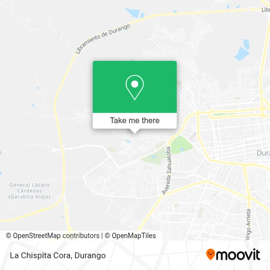 La Chispita Cora map