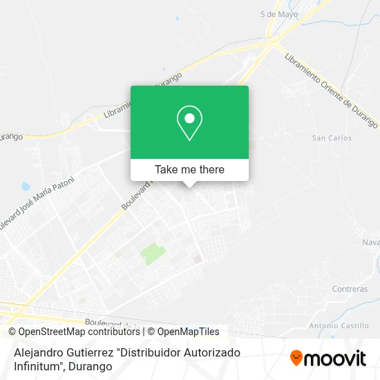Alejandro Gutierrez "Distribuidor Autorizado Infinitum" map