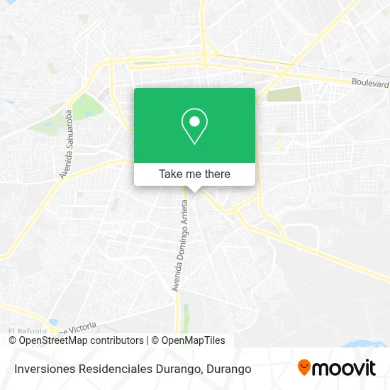 Inversiones Residenciales Durango map