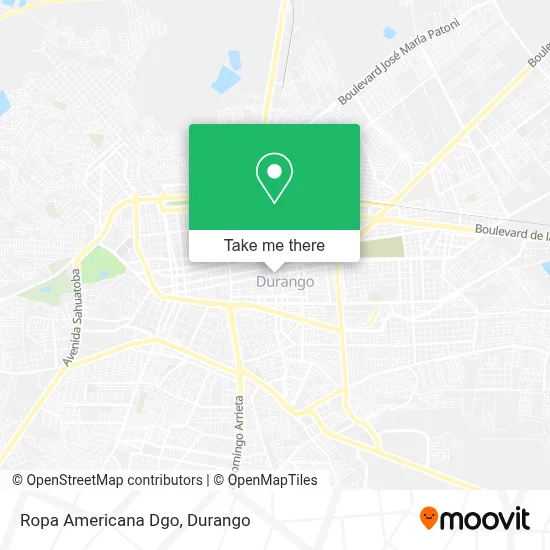 Ropa Americana Dgo map