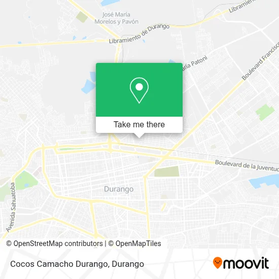Cocos Camacho Durango map