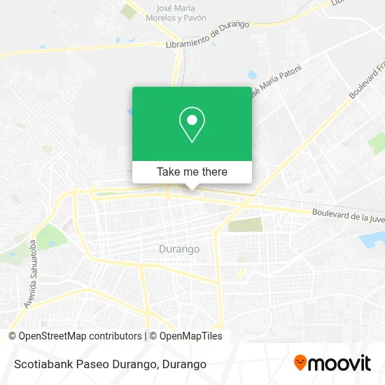 Scotiabank Paseo Durango map