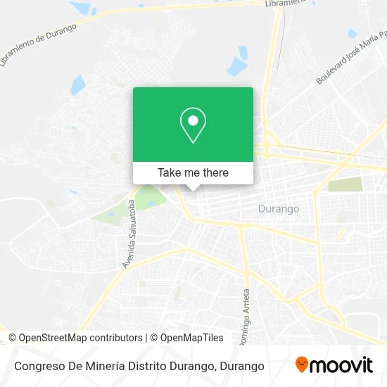 Congreso De Minería Distrito Durango map