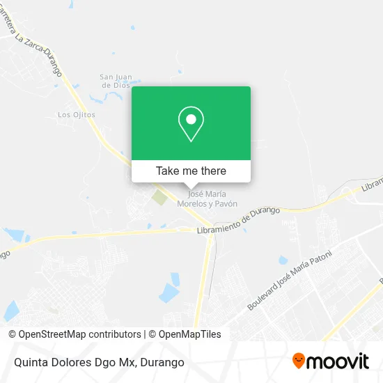 Quinta Dolores Dgo Mx map