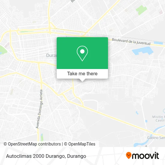 Autoclimas 2000 Durango map