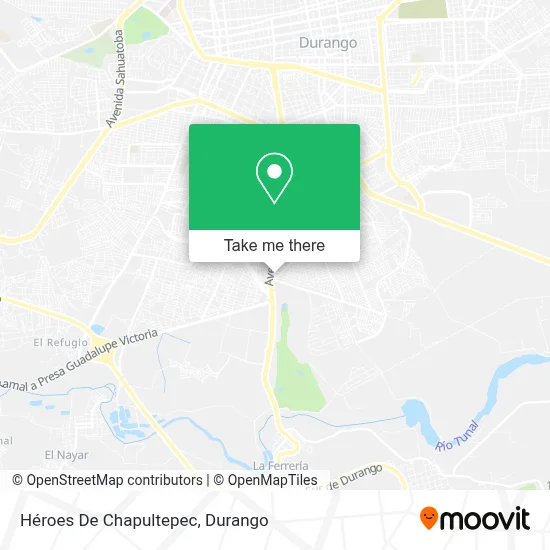 Héroes De Chapultepec map
