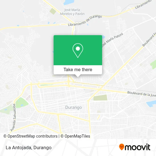 La Antojada map