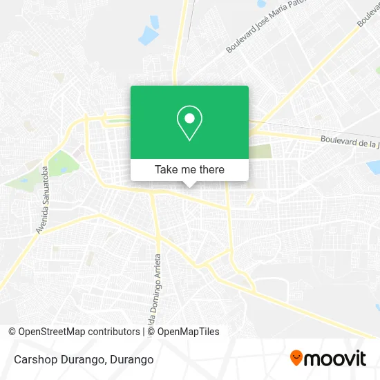 Carshop Durango map