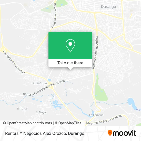 Rentas Y Negocios Alex Orozco map
