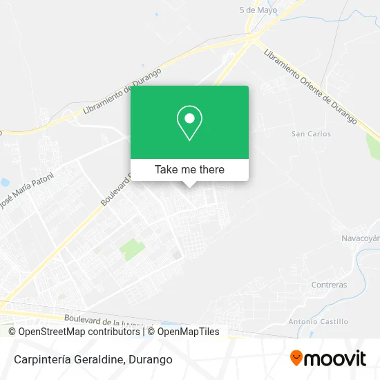 Carpintería Geraldine map
