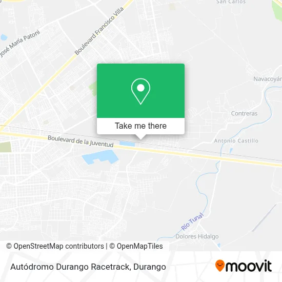 Autódromo Durango Racetrack map