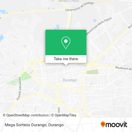 Mega Sorteos Durango map