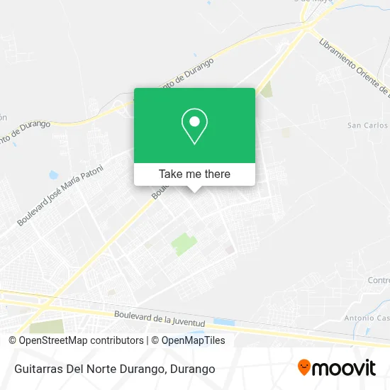 Guitarras Del Norte Durango map