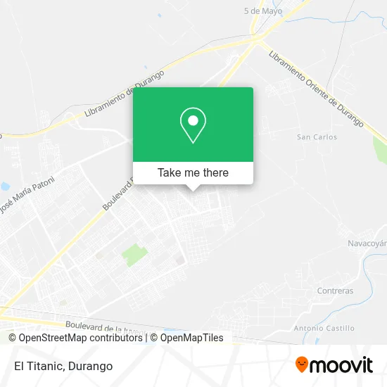 El Titanic map