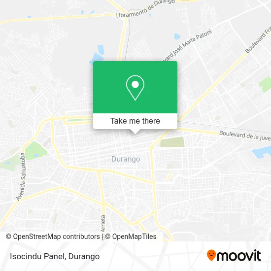 Isocindu Panel map