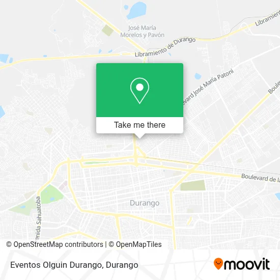 Eventos Olguin Durango map