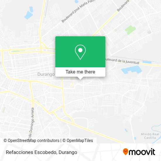 Refacciones Escobedo map