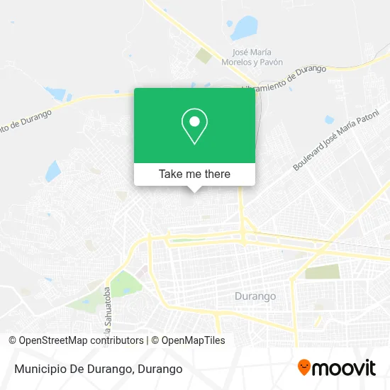 Municipio De Durango map