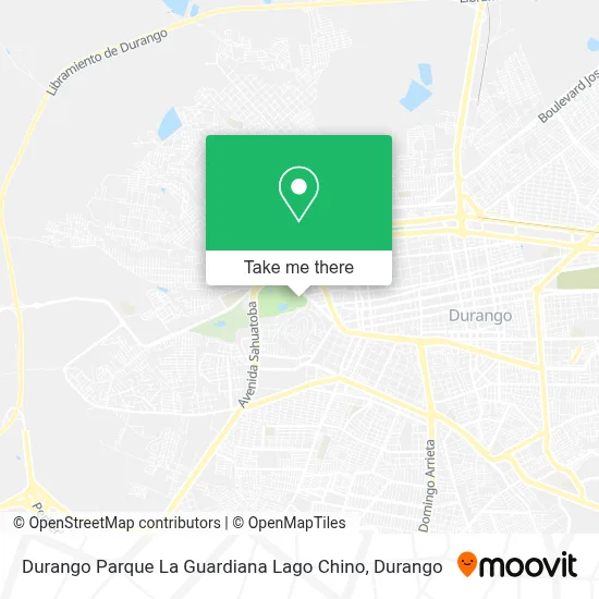Durango Parque La Guardiana Lago Chino map