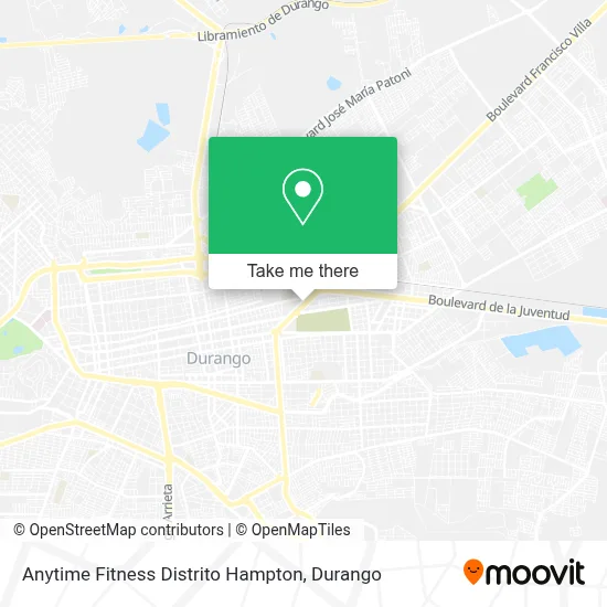 Anytime Fitness Distrito Hampton map