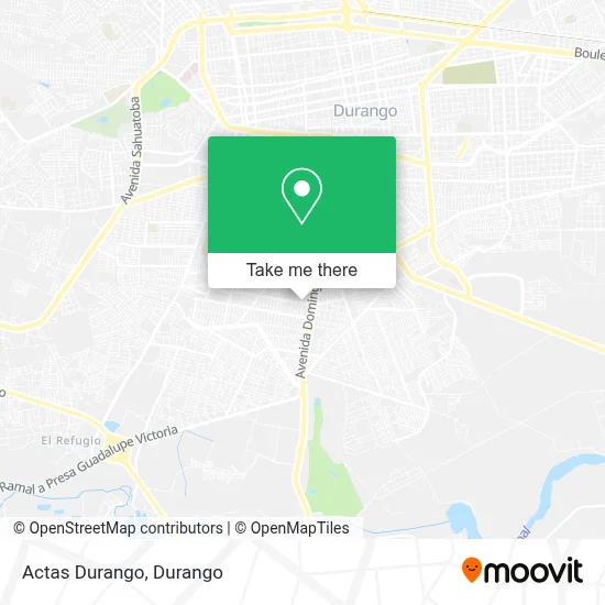 Actas Durango map