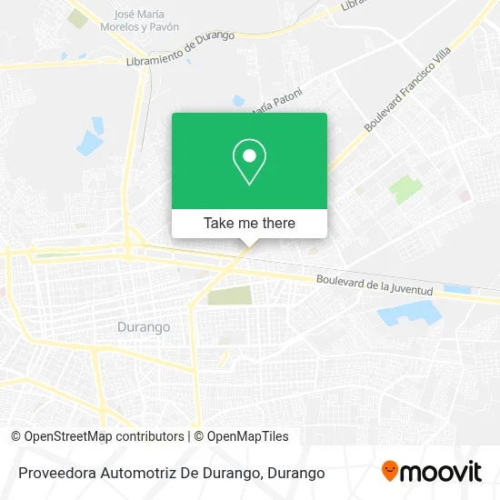 Proveedora Automotriz De Durango map