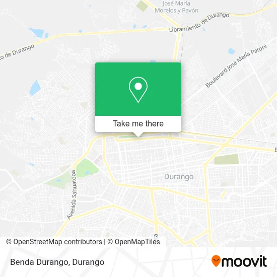 Benda Durango map