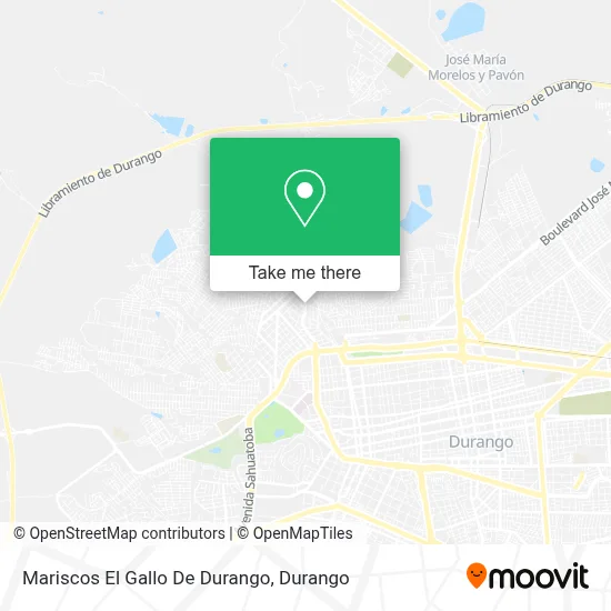 Mariscos El Gallo De Durango map