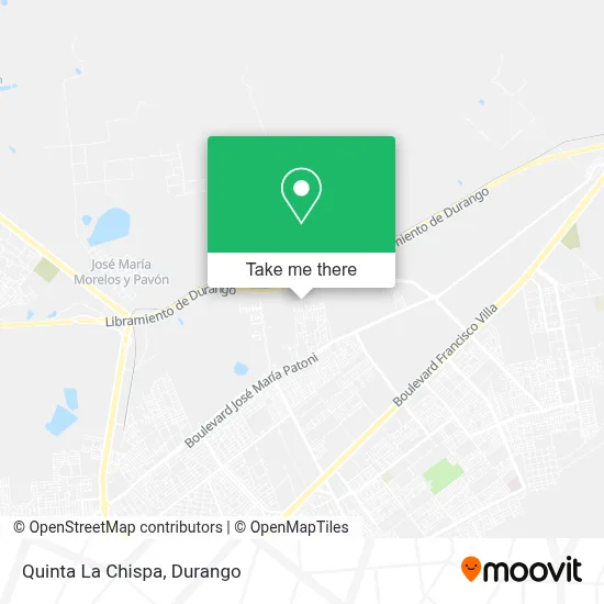 Quinta La Chispa map
