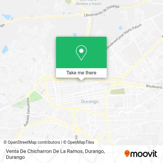 Venta De Chicharron De La Ramos, Durango map