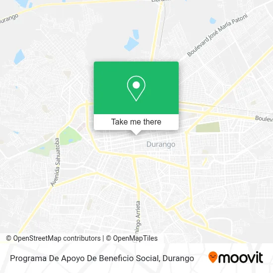 Programa De Apoyo De Beneficio Social map
