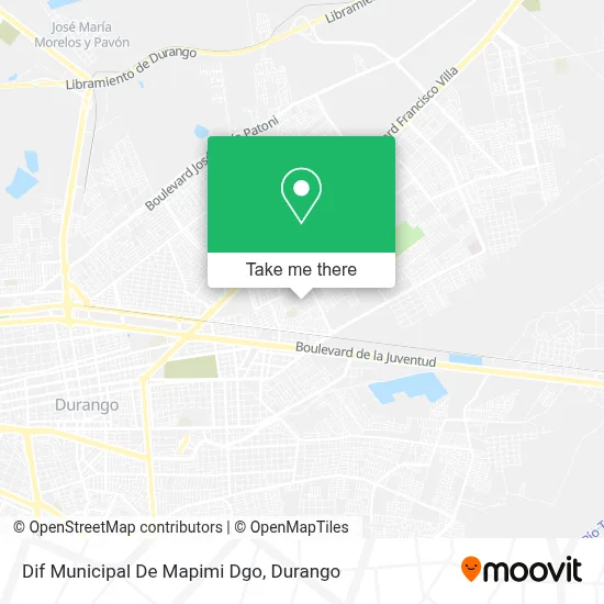 Dif Municipal De Mapimi Dgo map