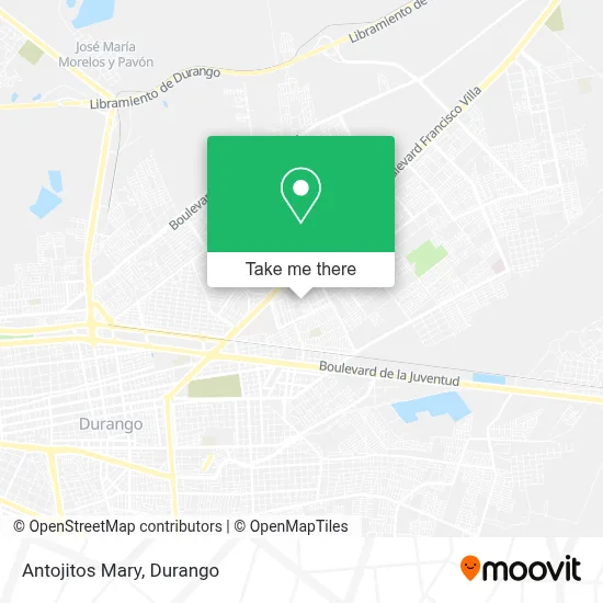 Antojitos Mary map