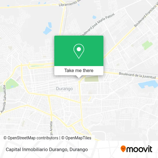 Capital Inmobiliario Durango map