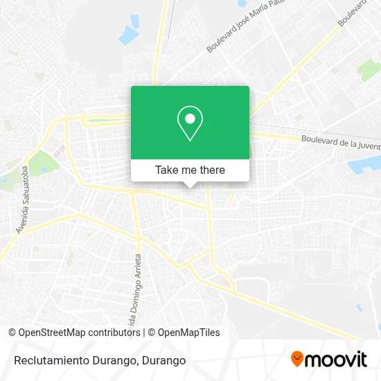 Reclutamiento Durango map