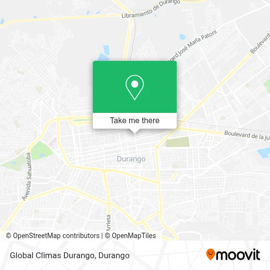 Global Climas Durango map