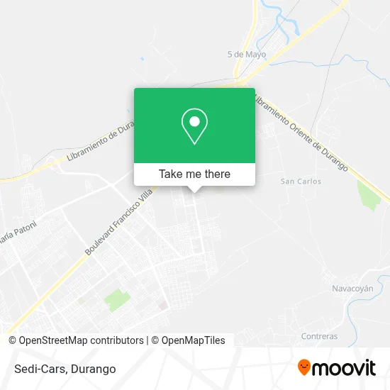 Sedi-Cars map