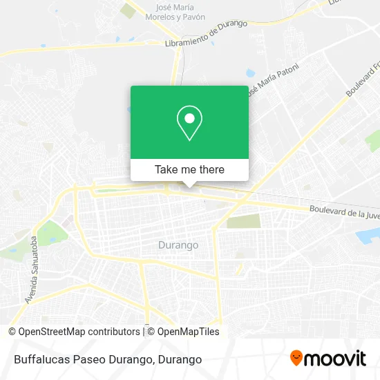 Buffalucas Paseo Durango map