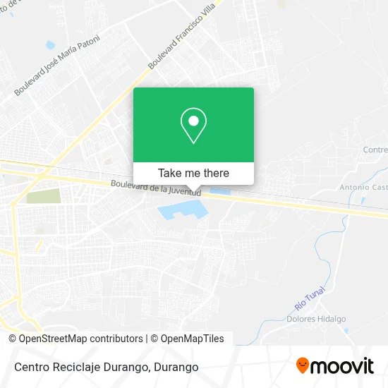 Centro Reciclaje Durango map