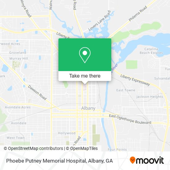 Phoebe Putney Memorial Hospital map