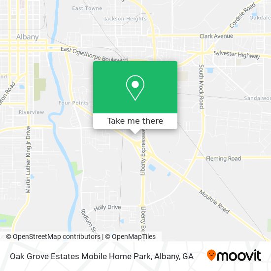 Mapa de Oak Grove Estates Mobile Home Park