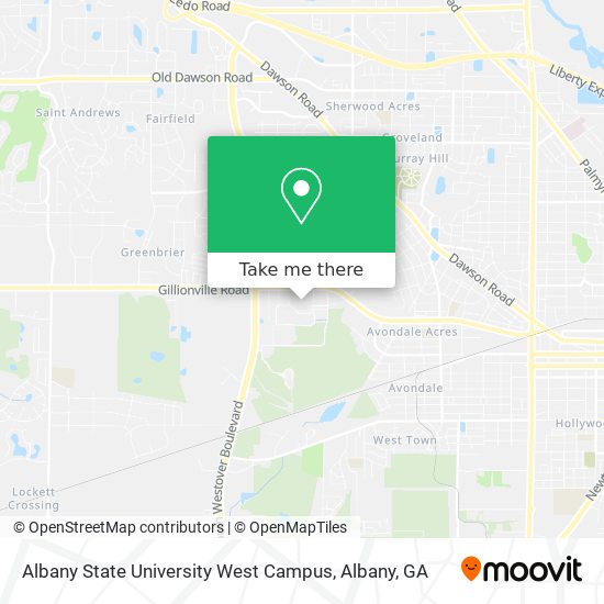 Mapa de Albany State University West Campus