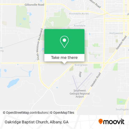 Mapa de Oakridge Baptist Church